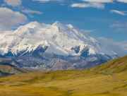 Denali mountain view from inside the national park