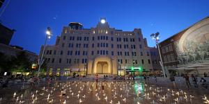 Downtown Sundance Square Plaza Night