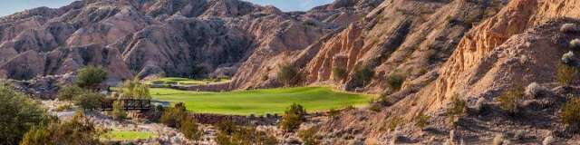 Beautiful view of a golf course within the mountains in Mesquite, Nevada. PHOTO CREDIT: BRIAN OAR