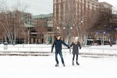Ice Skating at Rosa Parks Circle