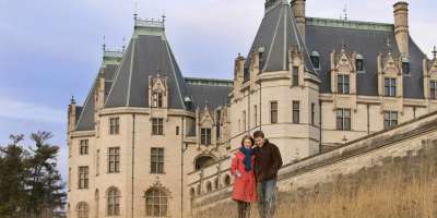 Couple at Biltmore Winter