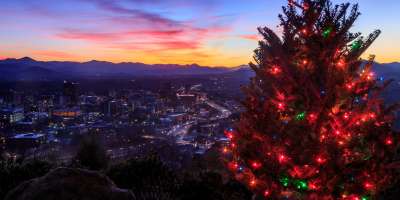 Asheville Skyline at Holidays
