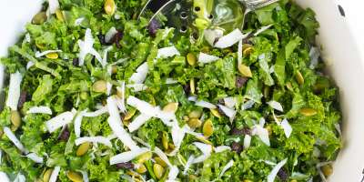 Manchego Kale Salad #Recipe | ExploreAsheville.com
