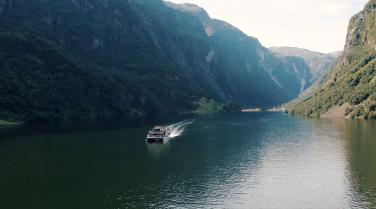 One of Fjord Tours Norway in a nutshell® tours on a fjord in Fjord Norway