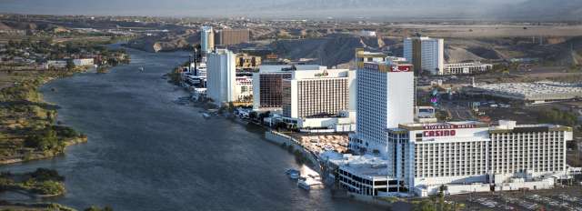 Aerial view of Laughlin during the day