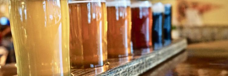 Can't decide what to pair with your food? Order a flight of beer at Osgood Brewing to try up to five different brews.
