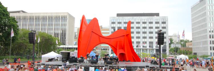 Performance at Calder Plaza during Festival of the arts Performance at Calder Plaza during Festival of the Arts
