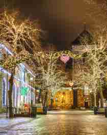 Christmas street in Trondheim