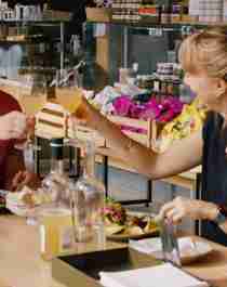 A couple toasting at restaurant in Stavanger