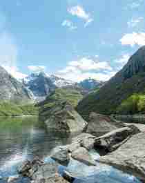Bondhusvatnet i Kvinnherad i Fjord Norge