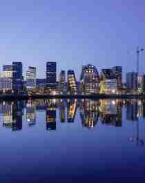 Oslo Barcode by night