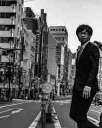Businessmen walking on a Tokyo street