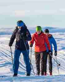 Cross-country skiers in Valdres, Eastern Norway