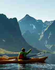 Kayaking in Reinefjorden