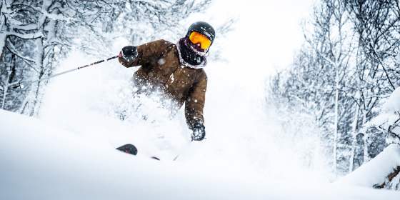 Powder skiing in Setesdal