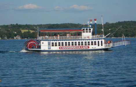 The Canandaigua Lady cruises on Canandaigua Lake