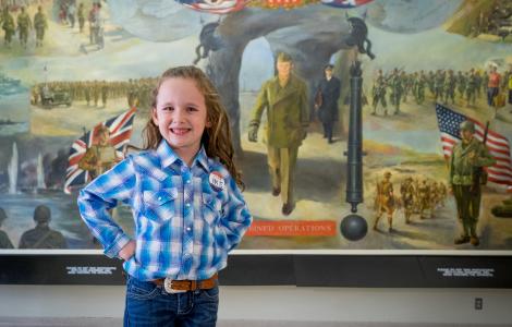 Macey at Eisenhower Museum
