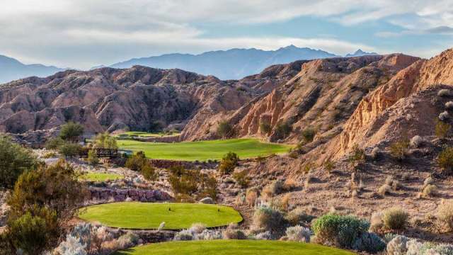 Beautiful view of a golf course within the mountains in Mesquite, Nevada. PHOTO CREDIT: BRIAN OAR