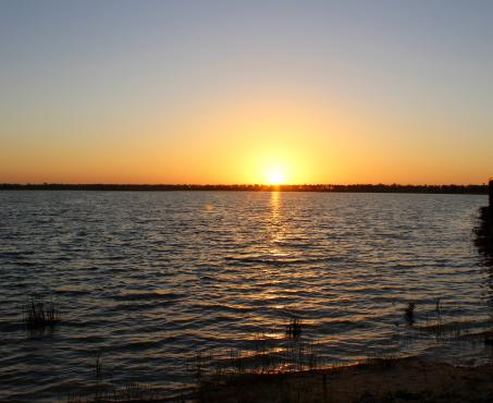 Sunrise at Lake Babcock in Babcock Ranch, America's First Solar-Powered Town