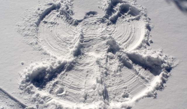 Snow Angel made in the snow