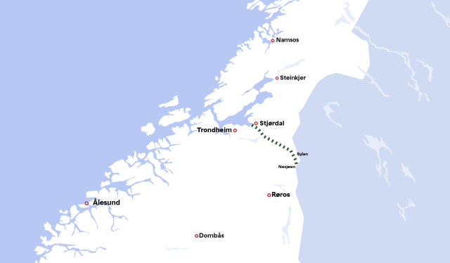 Across Norway map – Sylan
