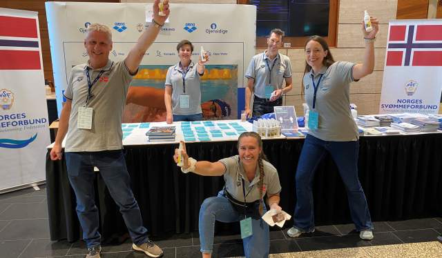 Helpers during The Norwegian Swimming Association’s coaching and leadership conference in Oslo, Norway