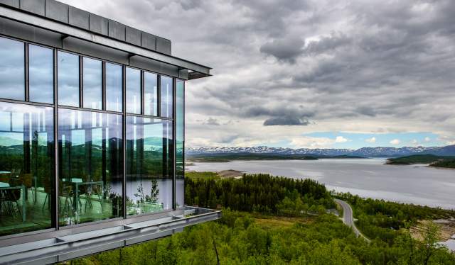 Utsikt fra Hardangervidda Nasjonalparksenter