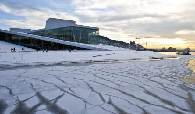 Image result for oslo opera house winter