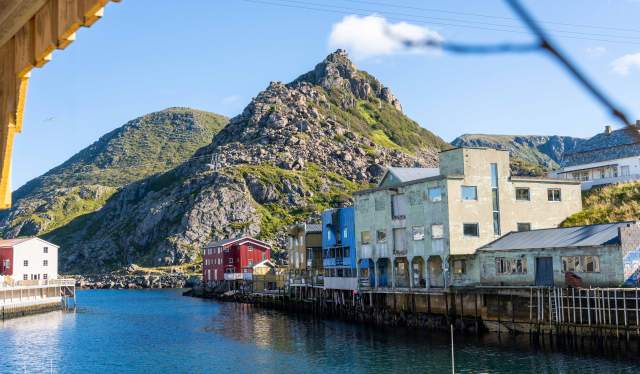 The colorful harbor in the fishing village Nyksund in Vesterålen, Northern Norway