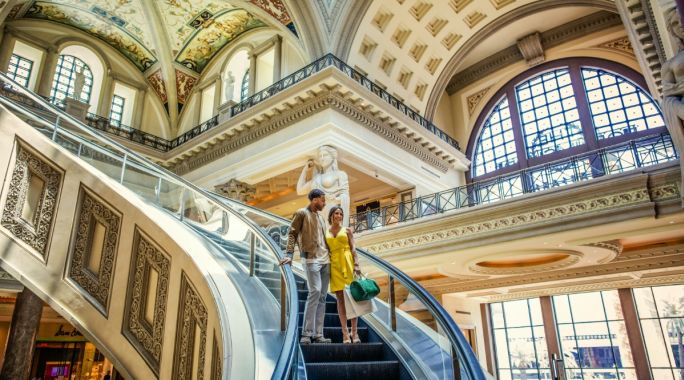 Couple Shopping at Caesar's Palace