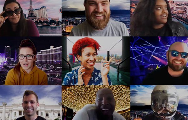 Virtual calls with Vegas backgrounds