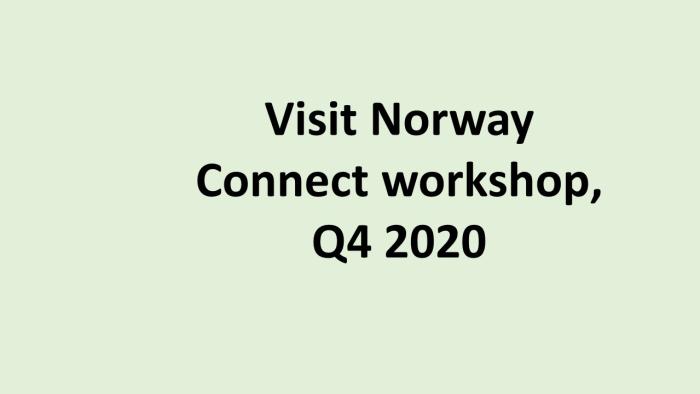 NL Visit Norway Connect