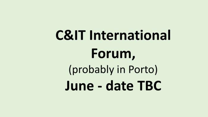 UK C&IT Int forum