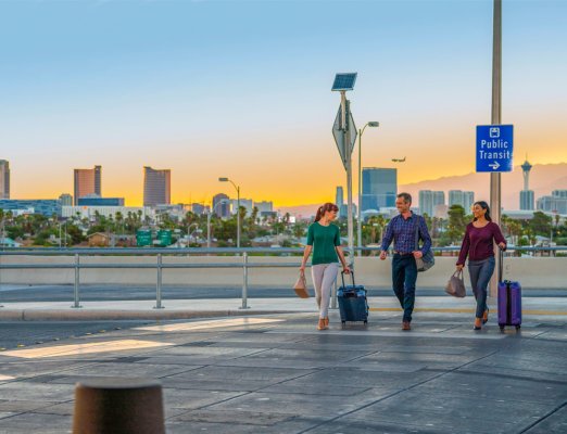 Business travelers at the airport