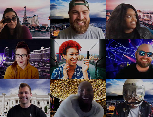 Virtual calls with Vegas backgrounds