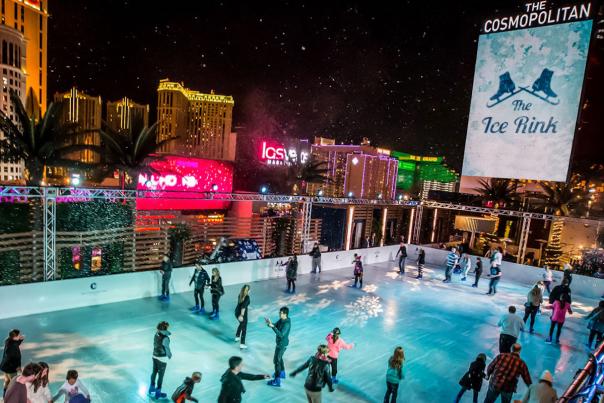Ice skate and have a merry time at the Ice Rink at The Cosmopolitan in Las Vegas!