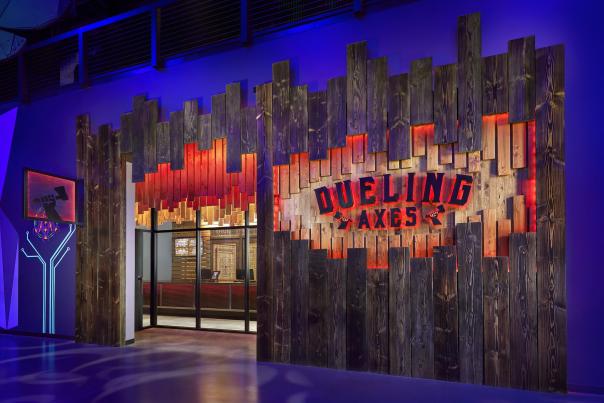 Entrance to Dueling Axes at Area in Las Vegas