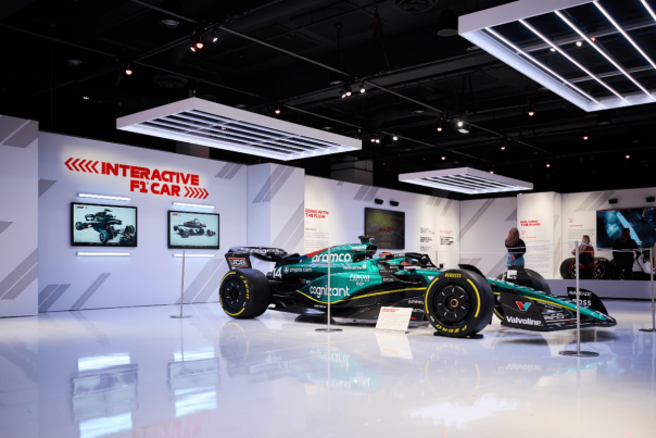 Interactive F1 car on display in promotion of F1 Las Vegas
