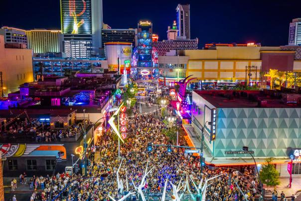 FEED THE BLOCK view behind stage