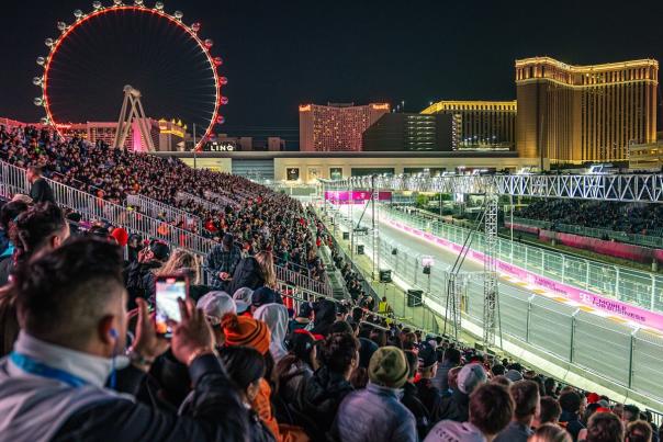 F1 LV Grand Prix Crowd in stands.
