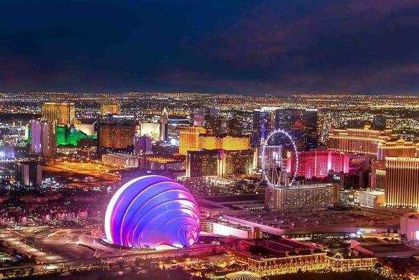 R&R LVCVA Strip Pano of Sphere (marquee crop)