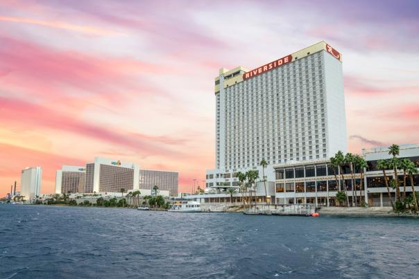 Check out Aquarius & Riverside Resort; both have a stunning view of the Colorado River in Laughlin.