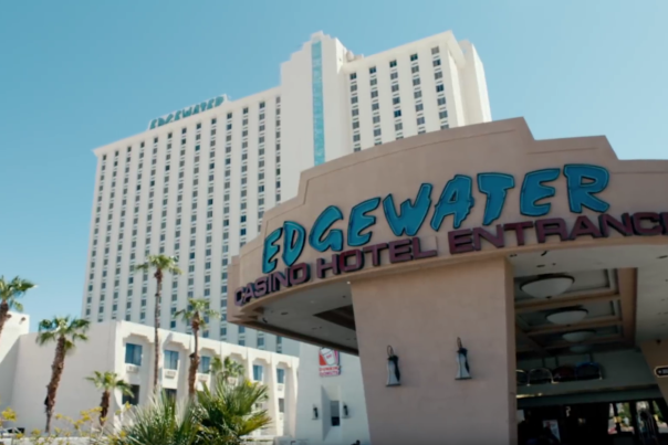 Exterior View of Edgewater Casino Resort Entrance