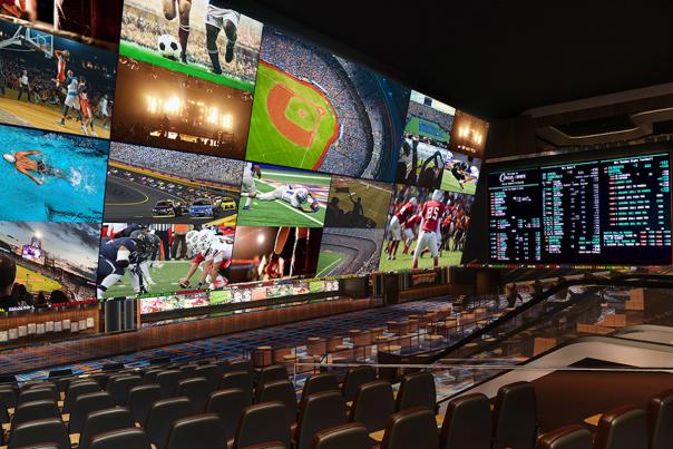 See the many fabulous TV screens to watch sports at Circa Sportsbook in Circa Resort & Casino.