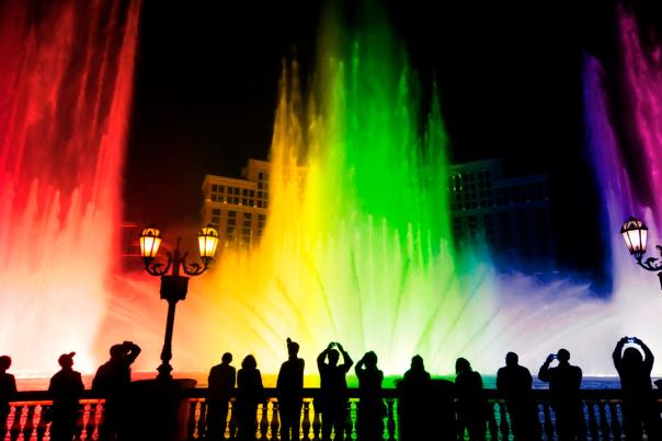 Bellagio Fountains Pride Themed