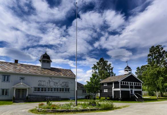 The old farm Dale-Gudbrands gard at Hundorp in Gudbrandsdalen, Eastern Norway