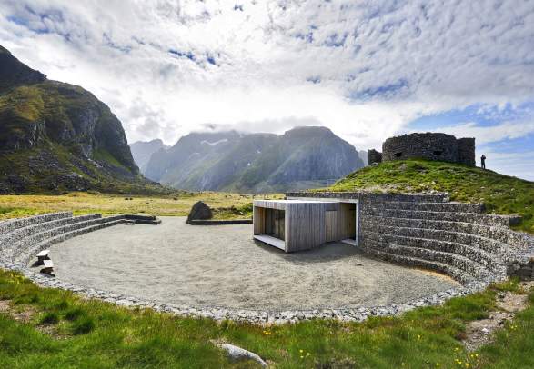 Rasteplass på Eggum, Nasjonal turistveg Lofoten i Nord-Norge