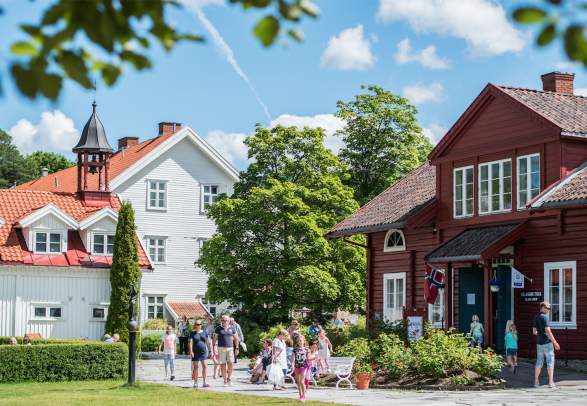 The glassworks Hadeland Glassverk in Hadeland, Eastern Norway