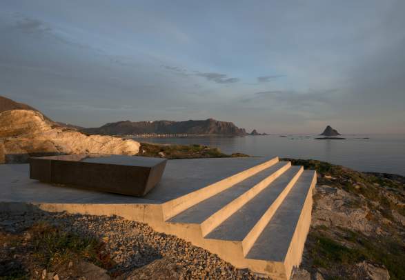 Kleivodden viewpoint at Norwegian Scenic Route Andøya, Northern Norway
