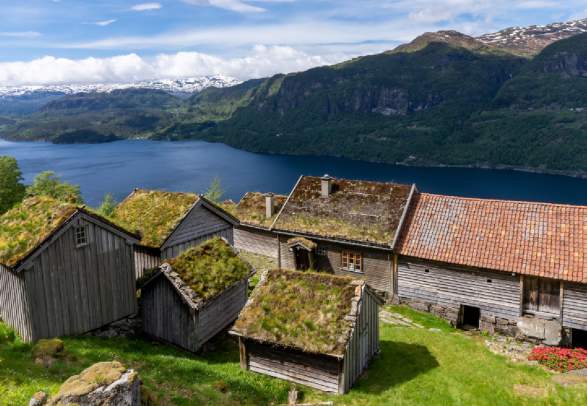 A view of Litunet in Suldal, Ryfylke, Fjord-Norway.
